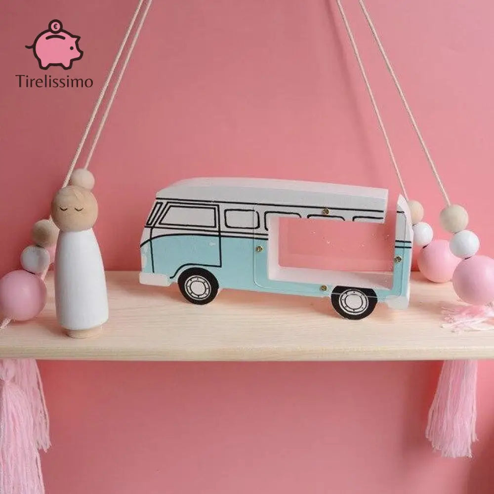 Grosse Tirelire Voiture Bleu