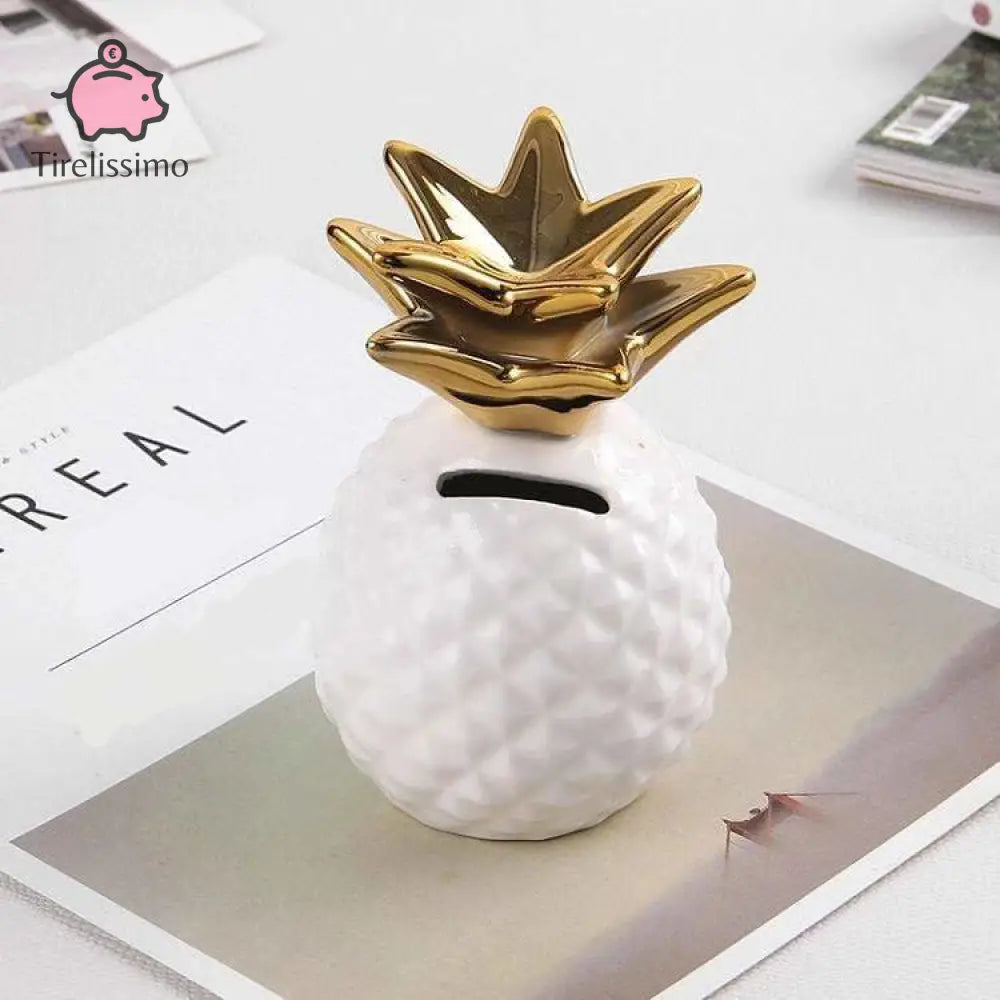 Tirelire Ananas Blanc