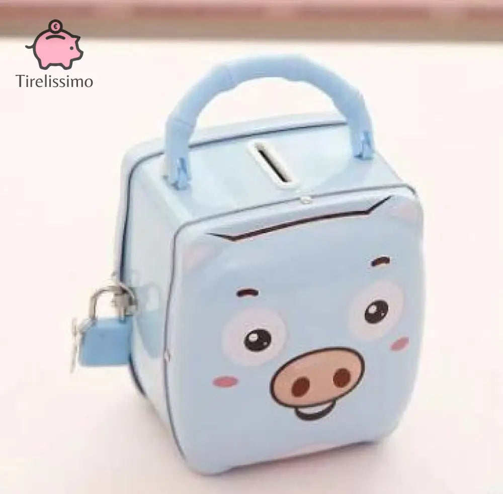 Tirelire Boîte Métal Bleu