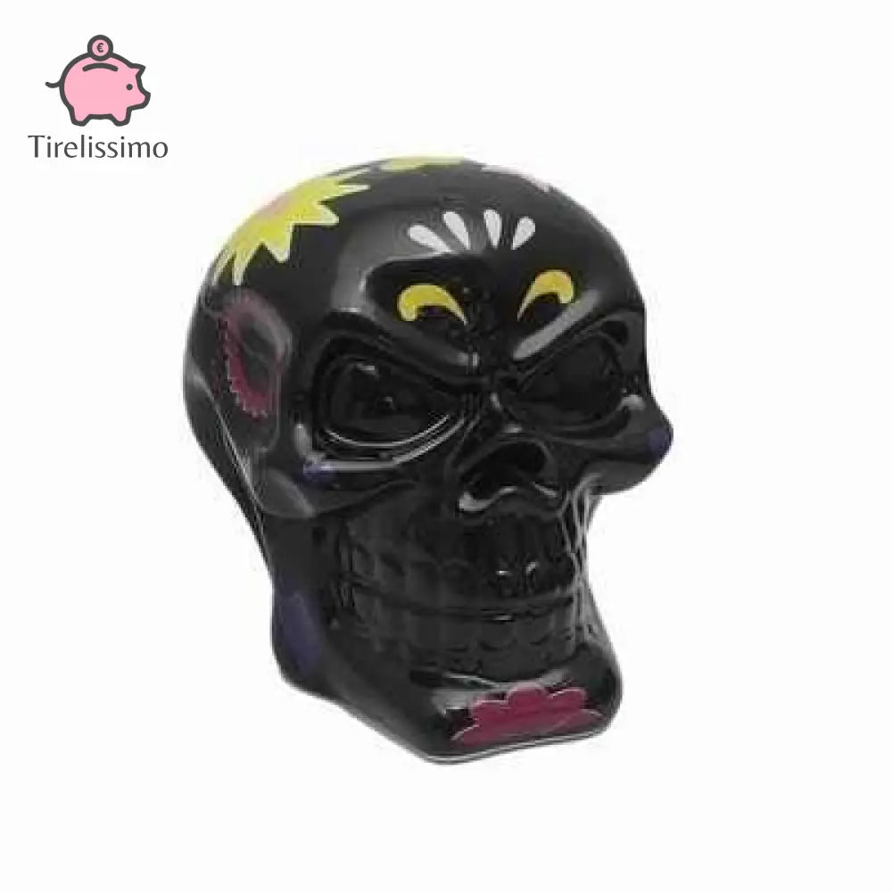 Tirelire Crâne Mexicain Noir