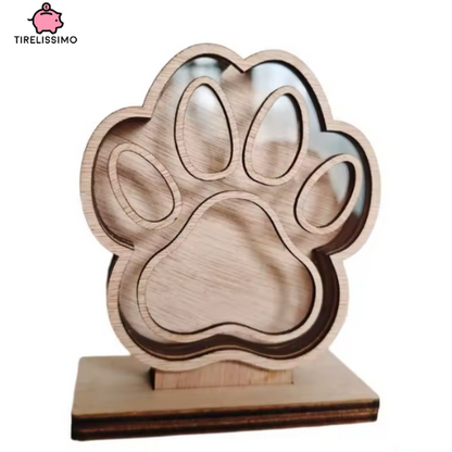 Tirelire chat en bois