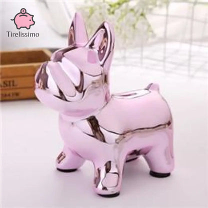 Tirelire Bouledogue Rose