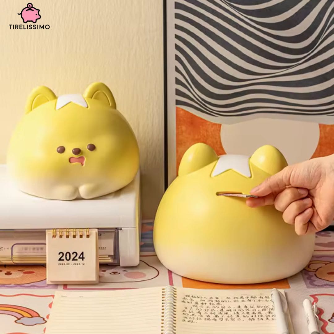 Tirelire Chien Jaune