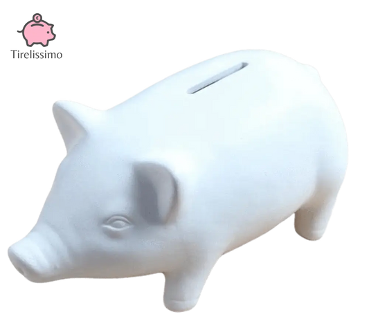 tirelire cochon porcelaine blanche